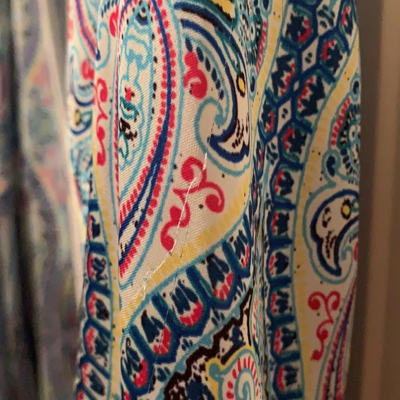 Boston Proper Blouse Multicolor Paisley Tunic, Size 10 - Picture 3 of 4
